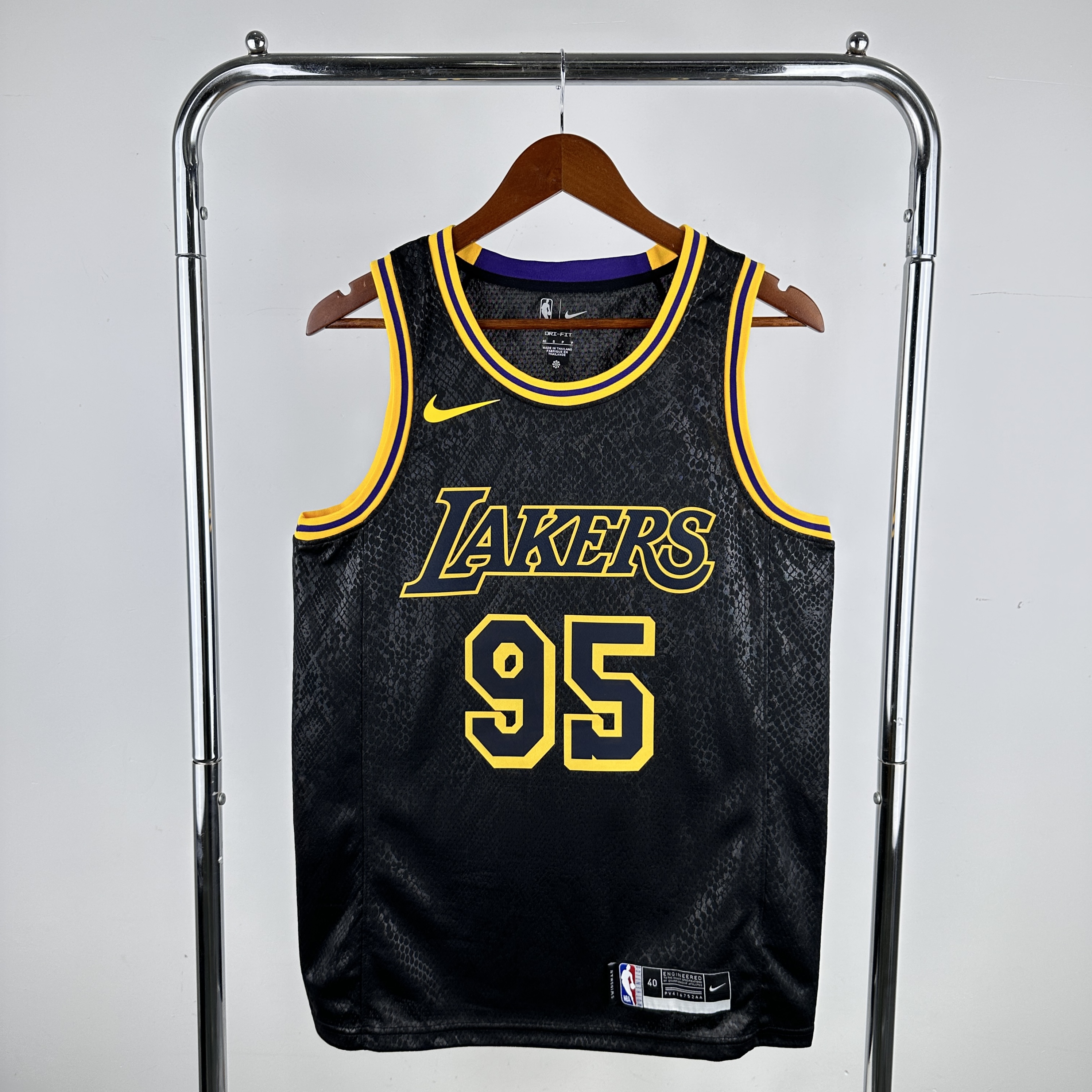 Men Los Angeles Lakers #95 Toscano Stitched Black Nike NBA 2024 Jersey->los angeles lakers->NBA Jersey